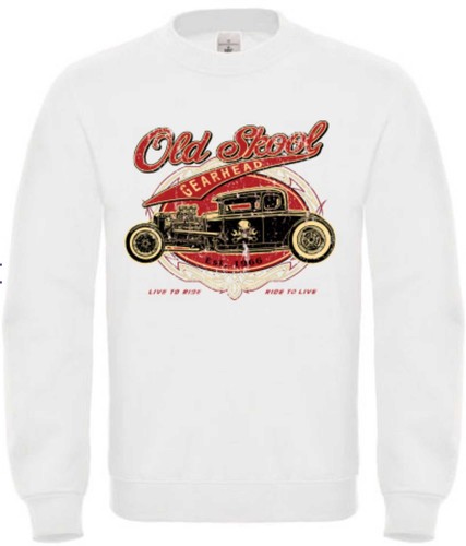 Sweat shirt weiß mit einem - sweat,
